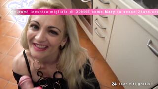 Hot Italian Mature Milf Dominates Young Guy With Words, so that he cums fast